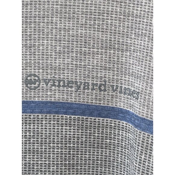 Vineyard Vines Striped Sankaty Hoodie Men’s L Gray On-The-Go Performance Sailing - Picture 3 of 16